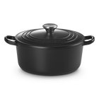 Cast Iron Classic Round CasseroleMatte Black image number 1